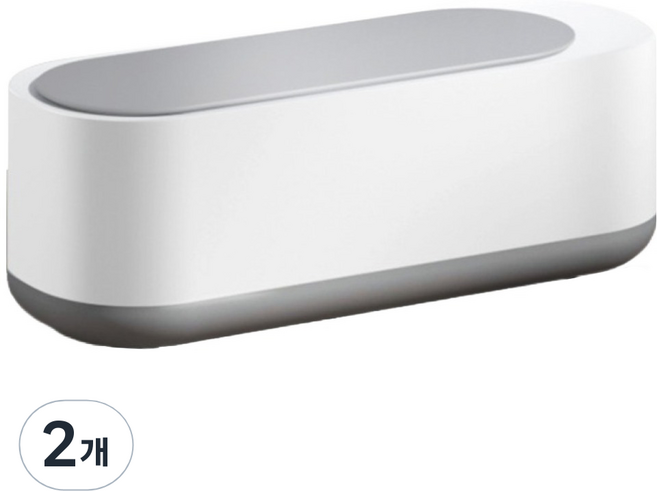 가정용 초음파 세척기 렌즈 안경세척기, 2개, 화이트