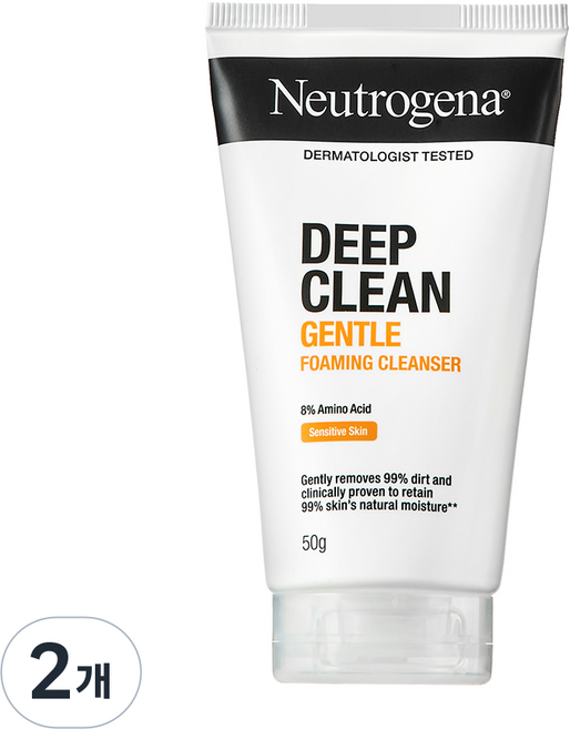 Neutrogena 深層潔淨溫和泡沫潔面乳, 50g, 2個