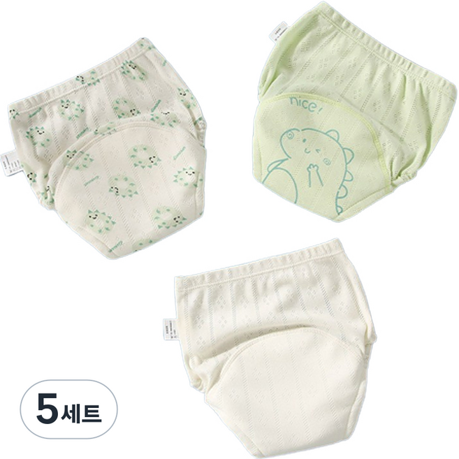 Bebeniz 可愛印花如廁訓練褲3件組, 恐龍, 5套