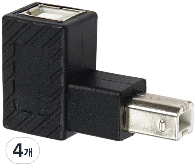 Coms USB B型延長轉接頭 Type B 2.0 向上彎角, 4個, NG753