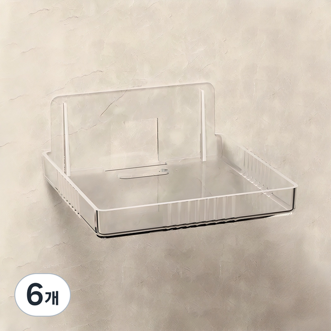 구디푸디 홈카메라 CCTV 거치대 투명 사각 트레이 선반 소, ATBIS-59, 6개