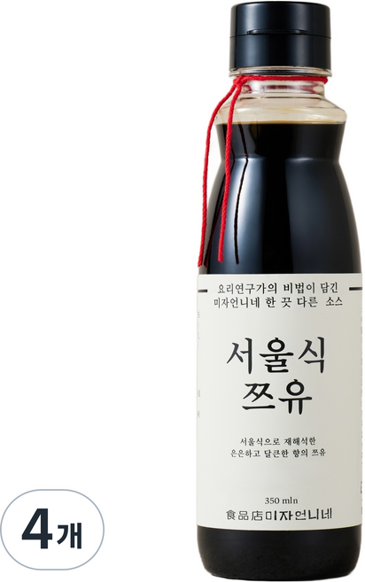 미자언니네 서울식 쯔유, 4개, 350ml