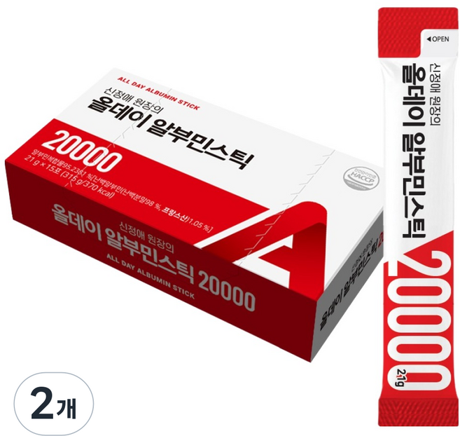 신정애원장 올데이 알부민스틱 20000, 15회분, 2개