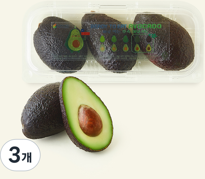 선우 칠레산 바로 먹는 후숙과 아보카도, 3개, 500g(2~4입)