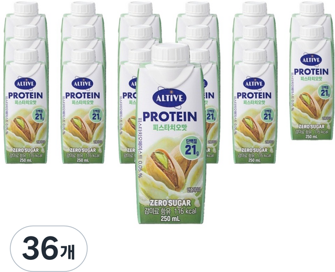 얼티브 프로틴 피스타치오맛, 250ml, 36개