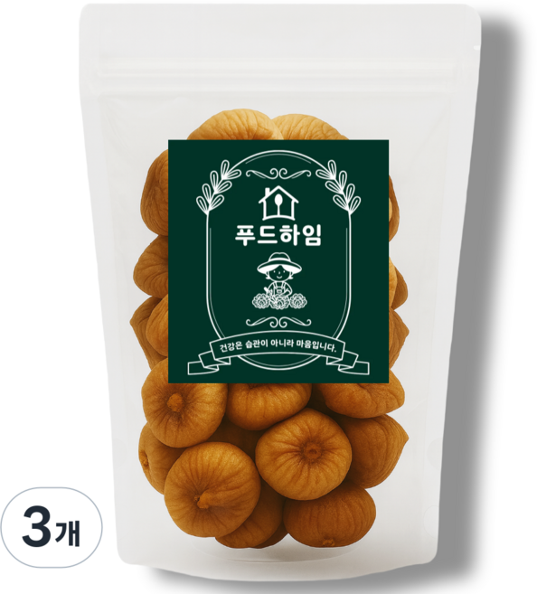 푸드하임 반건조 무화과, 3개, 300g