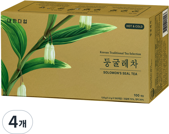 대한다업 둥굴레차, 1.2g, 4개, 100개입