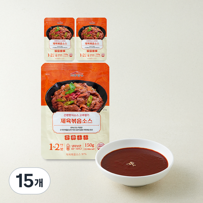 고추명가 제육복음 소스, 150g, 15개