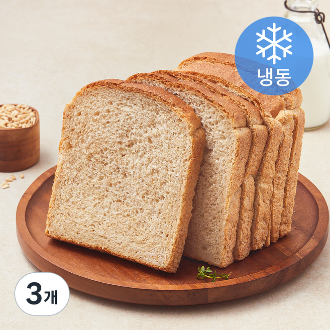 프레시오늘 유크림 100% 버터 우리 통밀 40% 수제식빵 (냉동), 260g, 3개