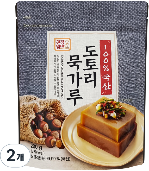 친정엄마 국산 도토리묵 가루, 200g, 2개