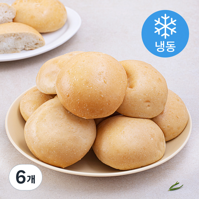외계인방앗간 우리쌀 저당 모닝빵 (냉동), 400g, 6개