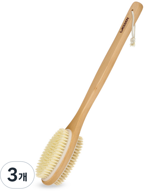 웨신 투웨이 바디브러쉬, 우드, 3개, 1개입