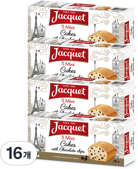 Jacquet 迷你巧克力脆片蛋糕, 150g, 16個