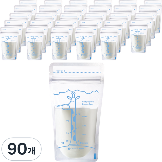 유니맘 국내 제조 초유 저장팩 100ml, 1개입, 90개