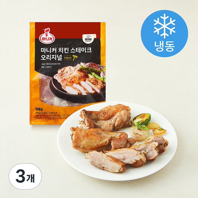 마니커 치킨 오리지널 스테이크용 2개입 (냉동), 600g, 3개