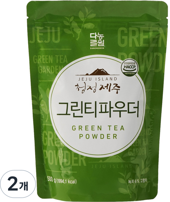 Danongwon 濟州綠茶粉, 500g, 2個, 1入