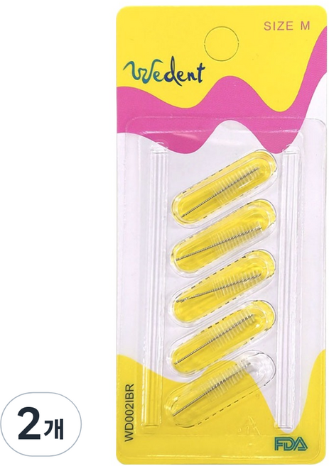 위덴 치간칫솔 리필브러쉬 M, 5개입, 2개