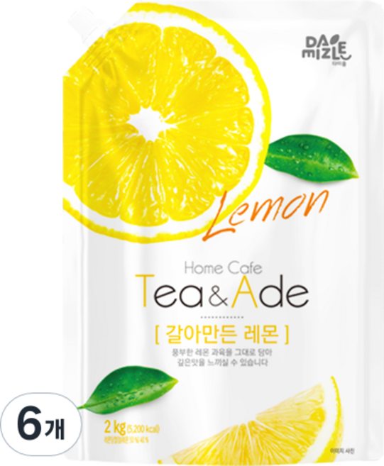 다미즐 갈아만든 레몬 액상차, 2kg, 6개