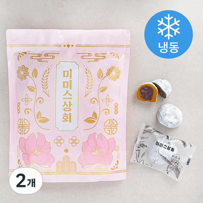 미미스상회 3종 호두 찹쌀떡 개별포장 15개입 (냉동), 900g, 1개입, 2개