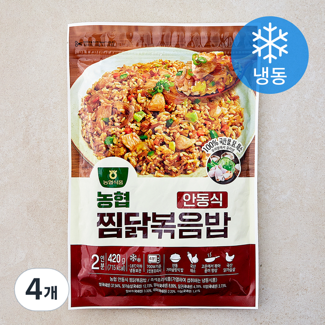 농협식품 안동식 찜닭볶음밥 (냉동), 420g, 4개