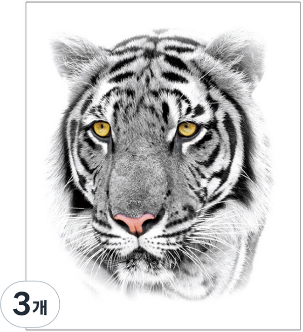 gelluna 猛獸 獅子 老虎 紋身貼紙, T102, 3個
