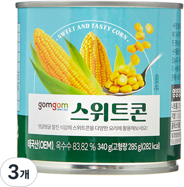 곰곰 스위트콘, 340g, 3개