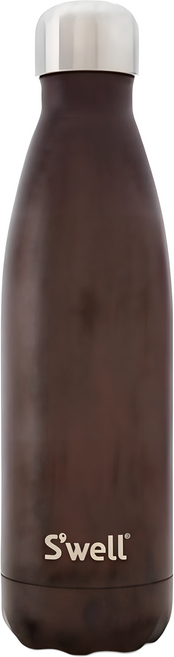 S'well Wood 美國時尚不鏽鋼保冷保溫瓶 17oz, Burl wood, 500ml, 1個