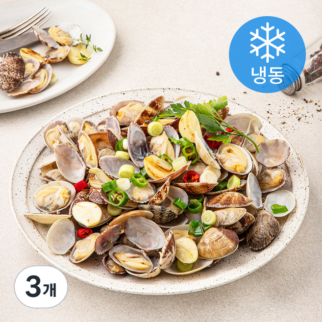 요리할때 바지락찜 밀키트 (냉동), 590g, 3개