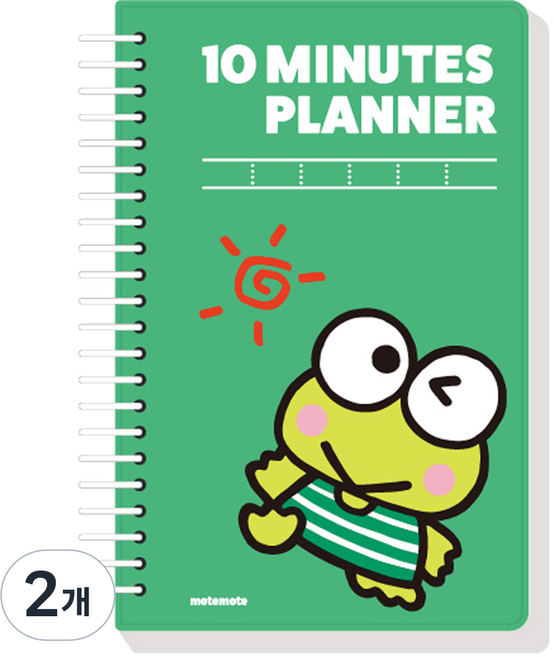 모트모트 산리오캐릭터즈 텐미닛 플래너 100DAYS, 케로케로케로피, 2개