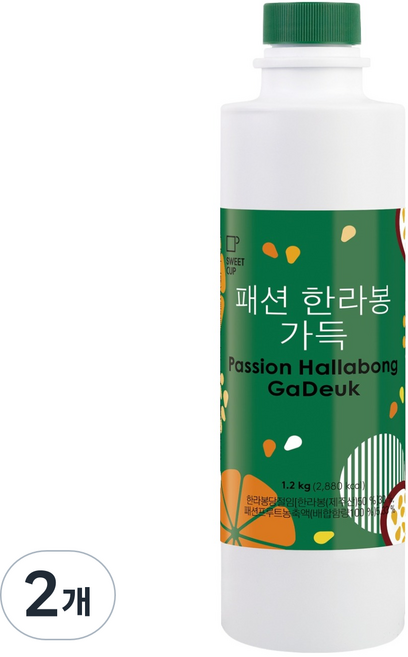 스위트컵 패션 한라봉 가득 농축액, 1.2kg, 2개