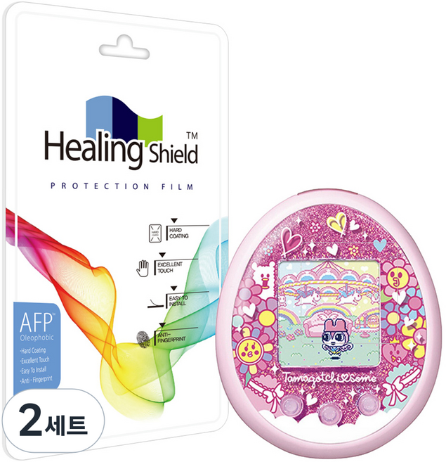 힐링쉴드 다마고치 썸 올레포빅 액정보호필름 2p 세트, 2세트
