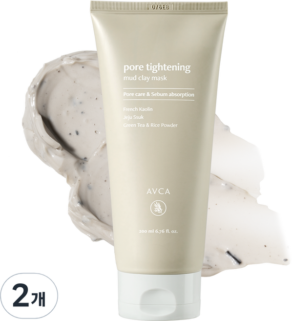 아브카 포어 타이트닝 머드 클레이 모공 마스크, 2개, 1개입