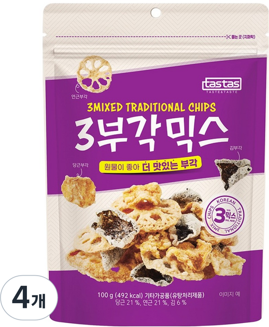 타스타스 3부각믹스, 4개, 100g