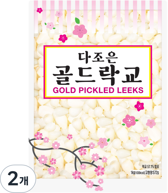 이엔푸드 다조은 골드락교, 1kg, 2개