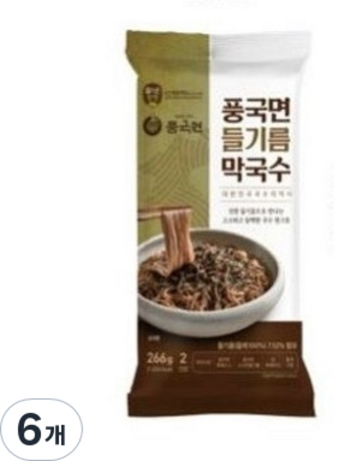 풍국면 들기름 막국수, 266g, 6개