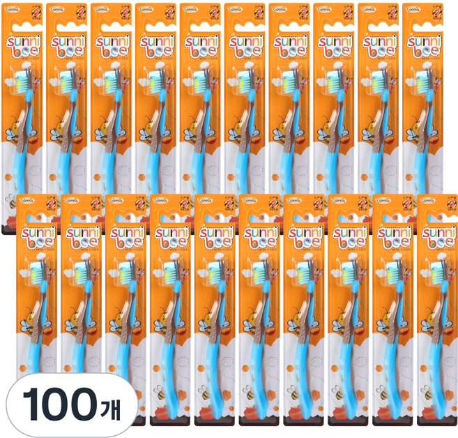 지앤마 써니비 키즈 칫솔 2단계, 남아용, 100개, 1개입