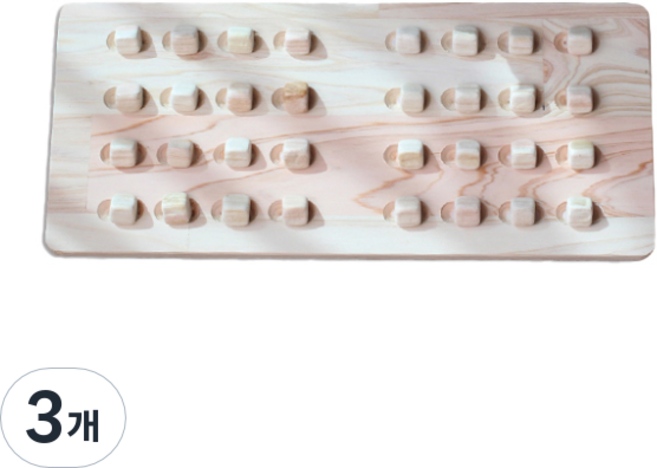 JAYJUN扁柏 扁柏方塊足部指壓器 3214, 3個, 單一顏色