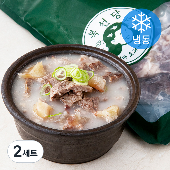 복선당 규스지 사골 도가니탕 2인분 1160g + 소스 20g x 2p 세트 (냉동), 1.2kg, 2세트