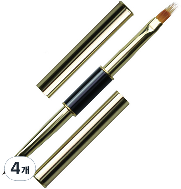 포켓형 듀얼 네일 브러쉬 KN-B3026, 4개, 혼합색상