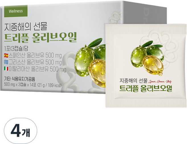닥터루템 지중해의 선물 트리플 올리브오일 21g, 4개, 42정