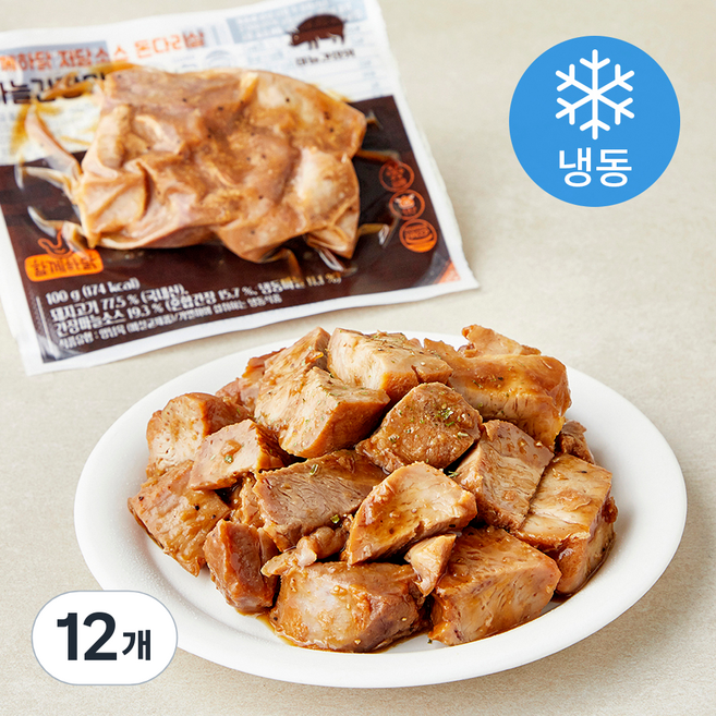함께하닭 저당소스 돈다리살 마늘간장맛 (냉동), 100g, 12개