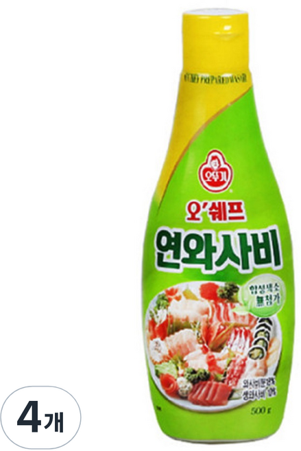 오뚜기 오쉐프 연와사비, 500g, 4개