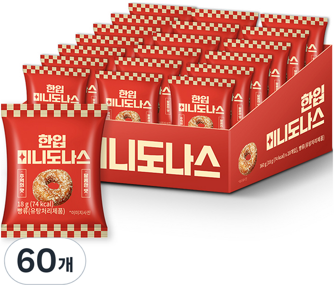 한입 미니도나스, 60개, 18g