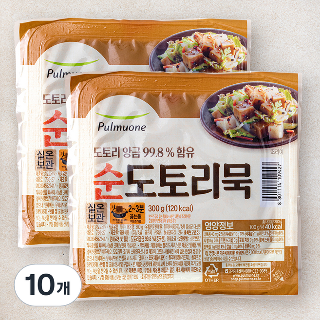 풀무원 순 도토리묵, 300g, 1개입, 10개