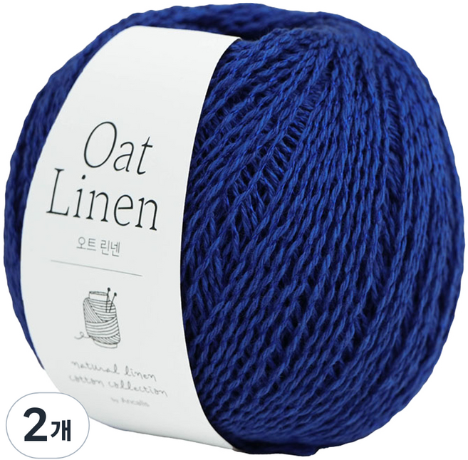 앵콜스 오트 린넨 뜨개실, 326 로얄블루, 2개