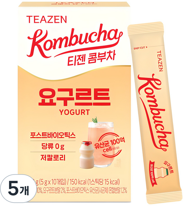 티젠 콤부차 요구르트, 5g, 5개, 10개입