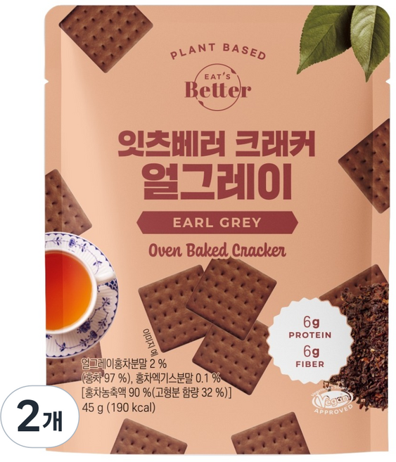 잇츠베러 크래커 얼그레이, 45g, 2개