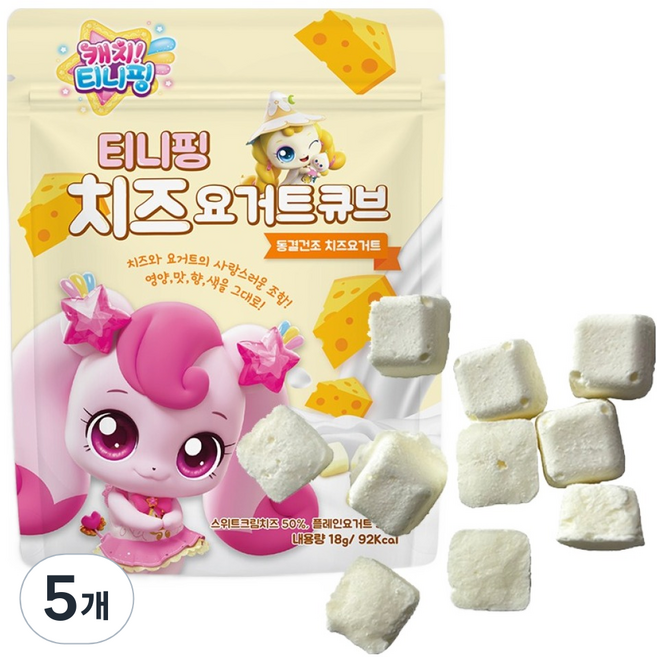 LeadersinPharm 奇妙萌可 起司優格方塊, 18g, 5個