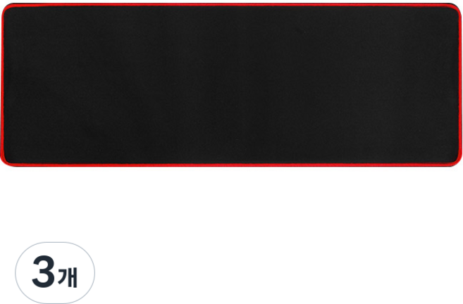 칼론 장 마우스패드 OKP-L9000, 블랙 + 레드, 3개