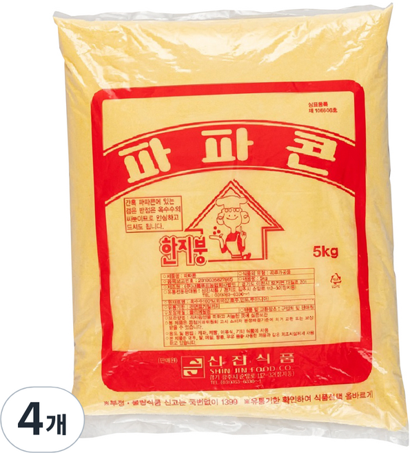 신진식품 파파콘 가루, 5kg, 4개